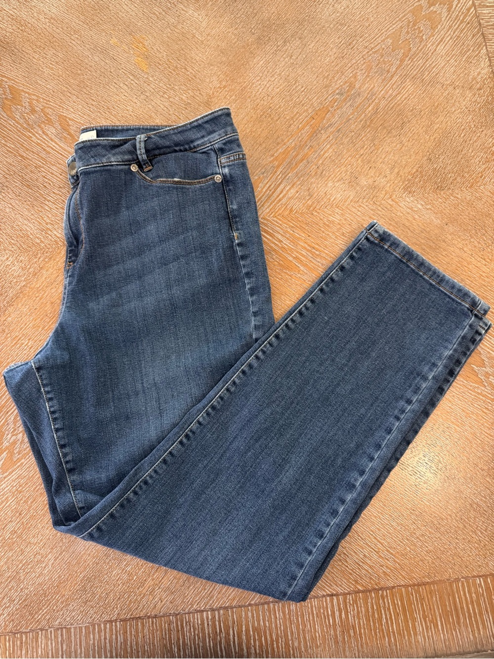 J. Jill Denim Weekender Straight Leg Sz 16 Waist 38” Inseam 29” High Rise
